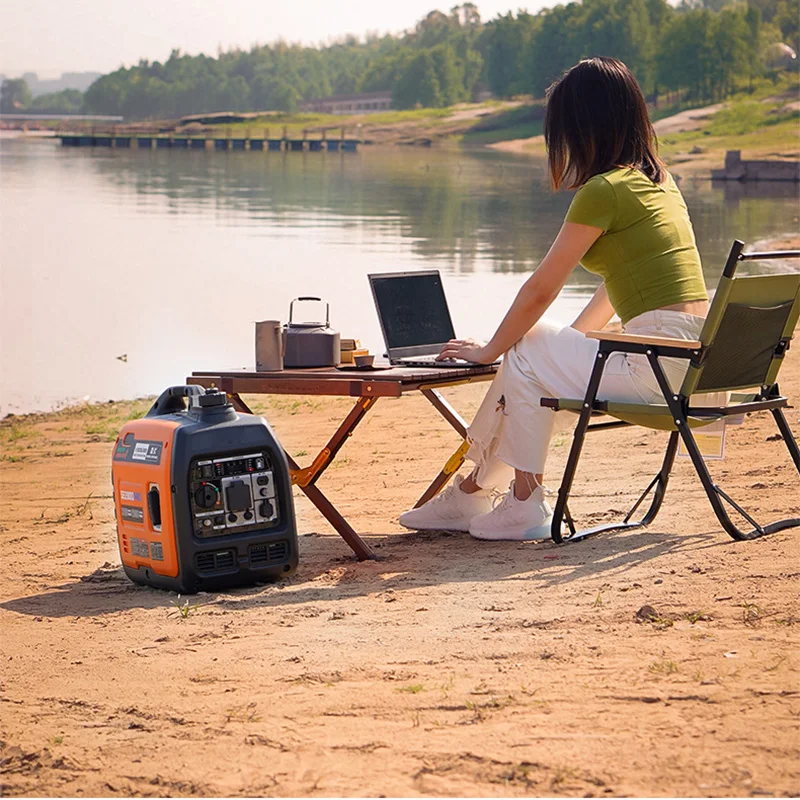 

Электрооборудование 2500 пиковая вата, супер тихий портативный инверторный генератор, удаленный электрический запуск с автоматическим дросселем, готовая розетка на автофургоне, 30 А