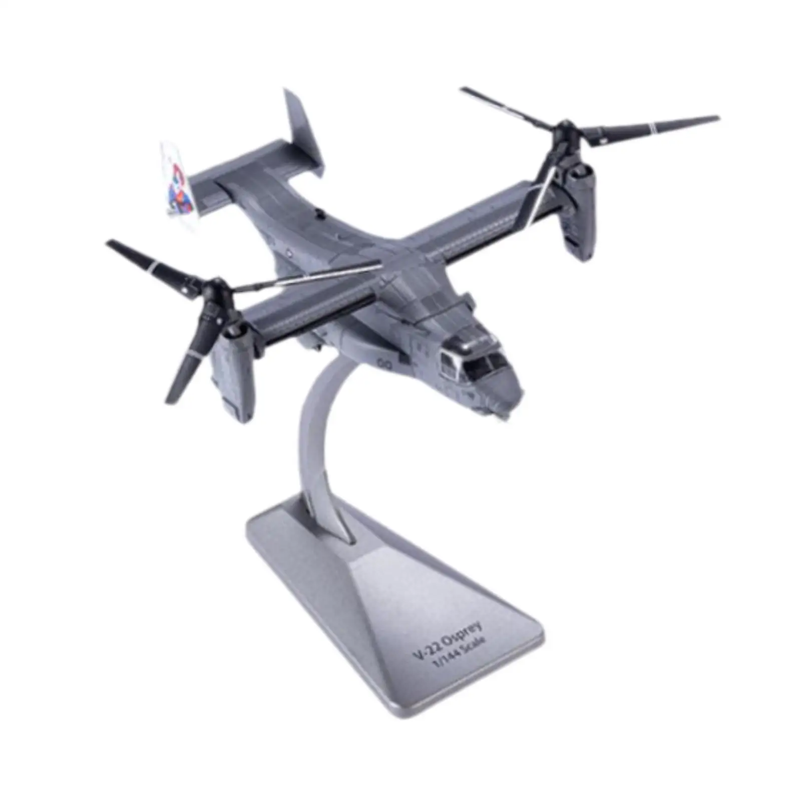 

1/144 Scale V22 Helicopter Gift Adults Kids Plane Toy for Shelf Bedroom Cafe