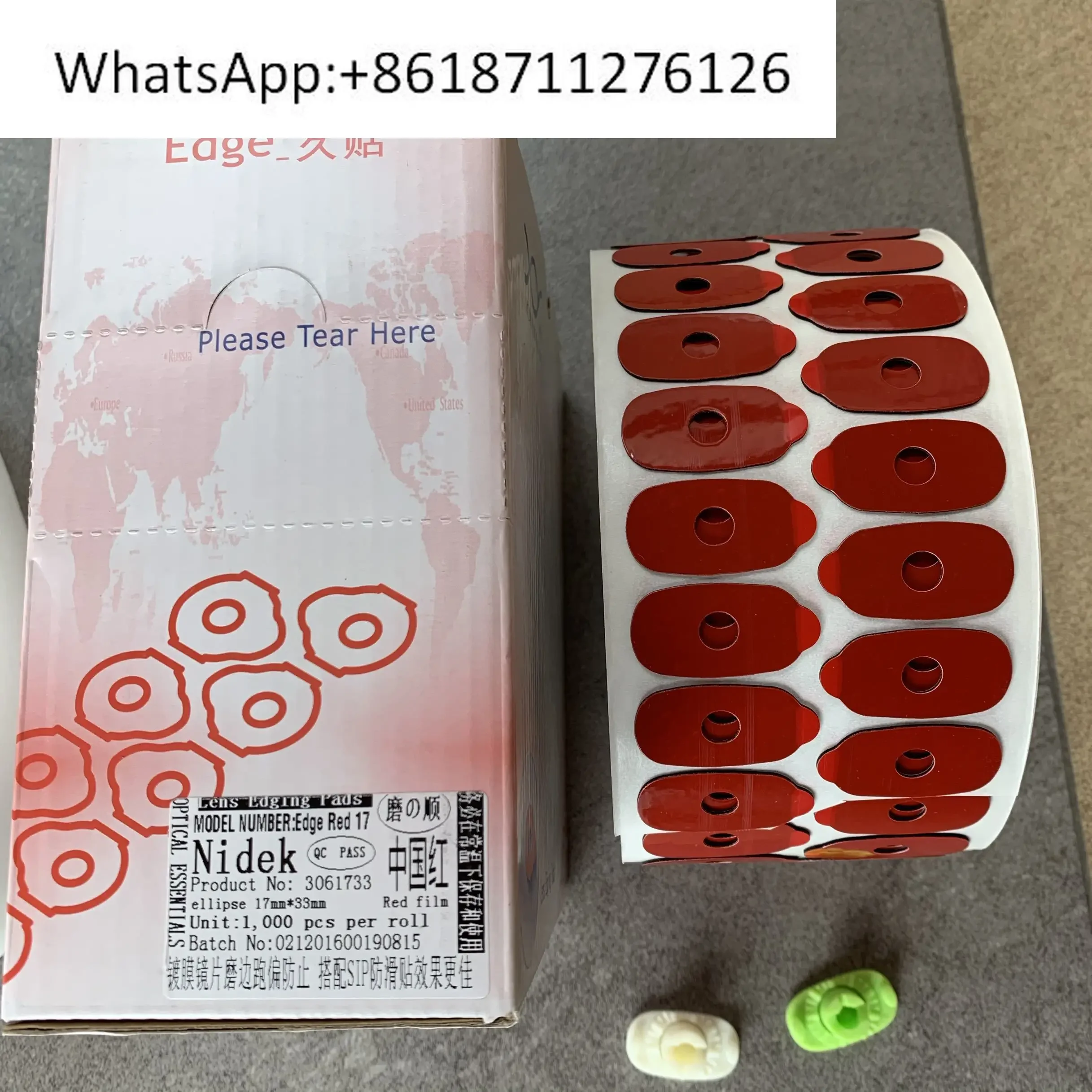 Lens processing sticker, lens processing double-sided sticker, special sticker for Nidek machine