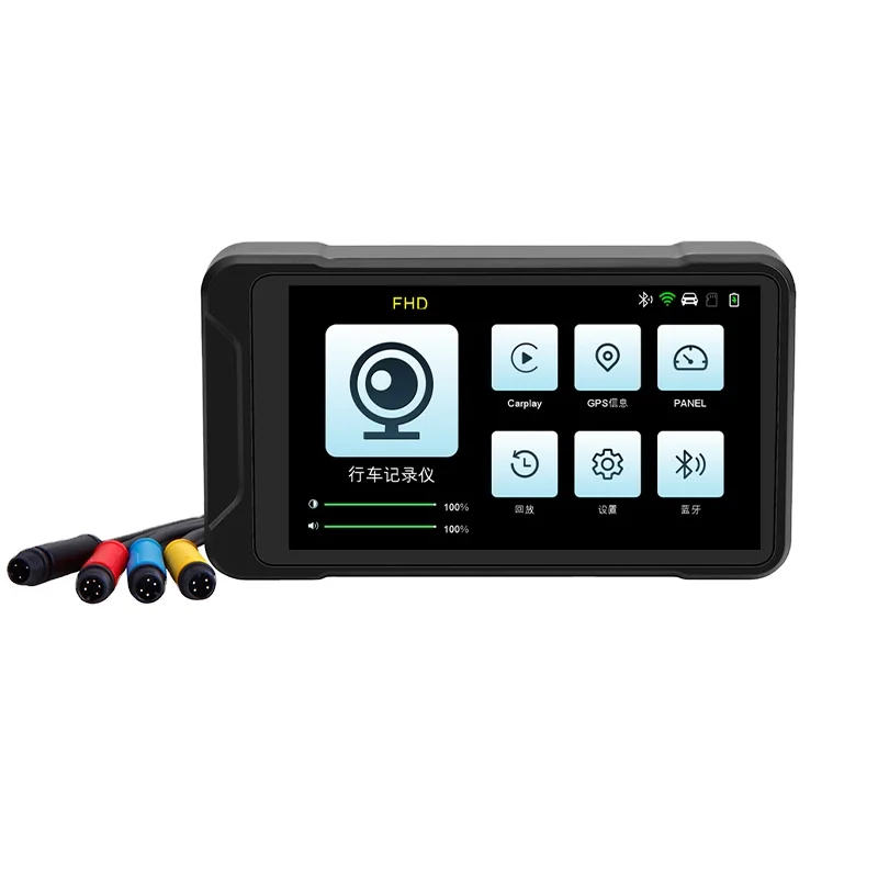 

Zimtop 5 Inch Touch Screen Motorcycle Carplay Motorcycle Ca mera Motorbike Navigation Motor Android Auto WiFi GPS Tirepressure