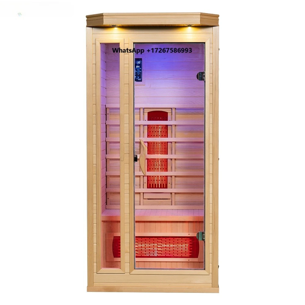 Indoor Sauna Room for 1Person Outdoor Infrared Sauna With Red Light