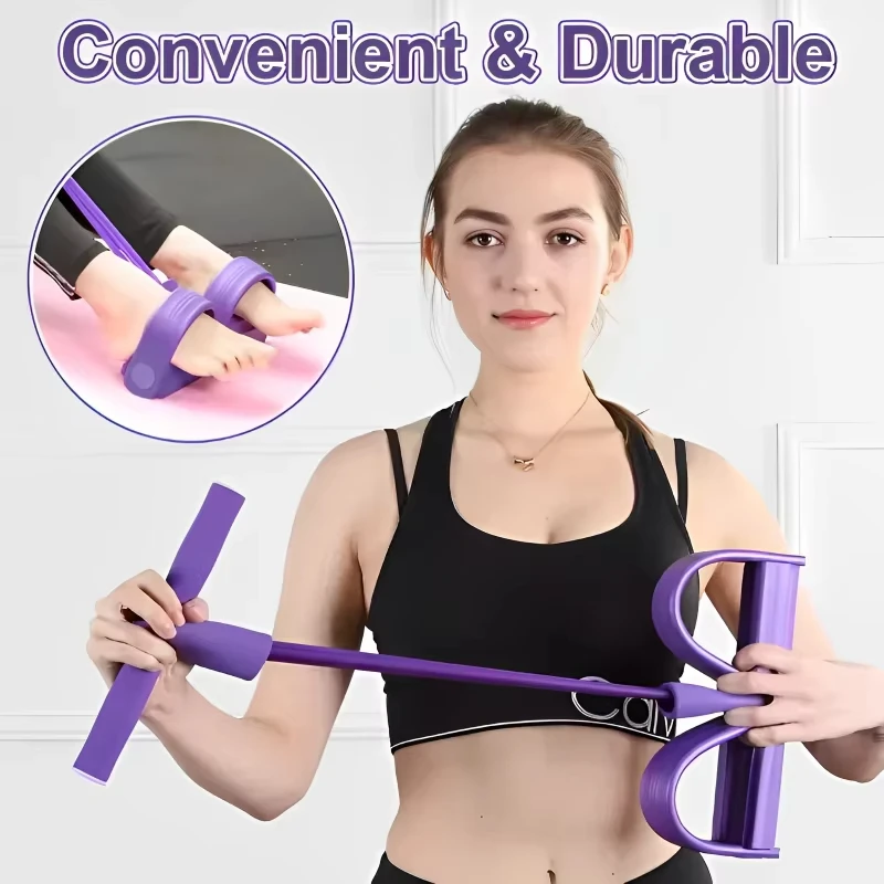 Multifunction Arm Strength Tension Rope Resistance Band Elastic Pedal Puller Leg Stretching Slimming Training Portable Equipment