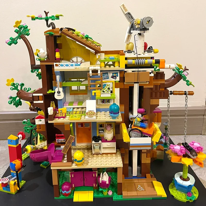 1114 قطعة MOC سلسلة غابات الصداقة صديق جيد فتاة اللبنات شجرة الصداقة نموذج منزل لتقوم بها بنفسك الإبداعية تجميع لعبة هدية #2