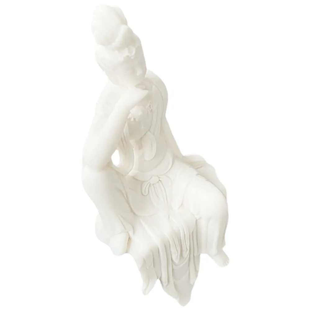 Authentic Guanyin Sculpture Nut Wood Crafted Serenity Symbol Buddhist Home Decoration Feng Shui Ornament for Meditation Space - view 3