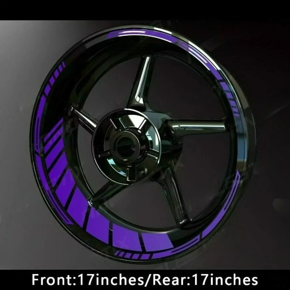 1 مجموعة ل 17in محور دراجة نارية ملصقات الرياضة عجلة ريم مقاوم للماء شارات الفينيل القابلة للإزالة دراجة نارية محور الديكور محور الملحقات #6