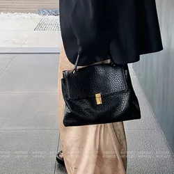 Maxdutti-Bolso de mano de cuero suave para viaje, bandolera de hombro, textura de gran capacidad, elegante y Simple, a la moda francesa, 2023