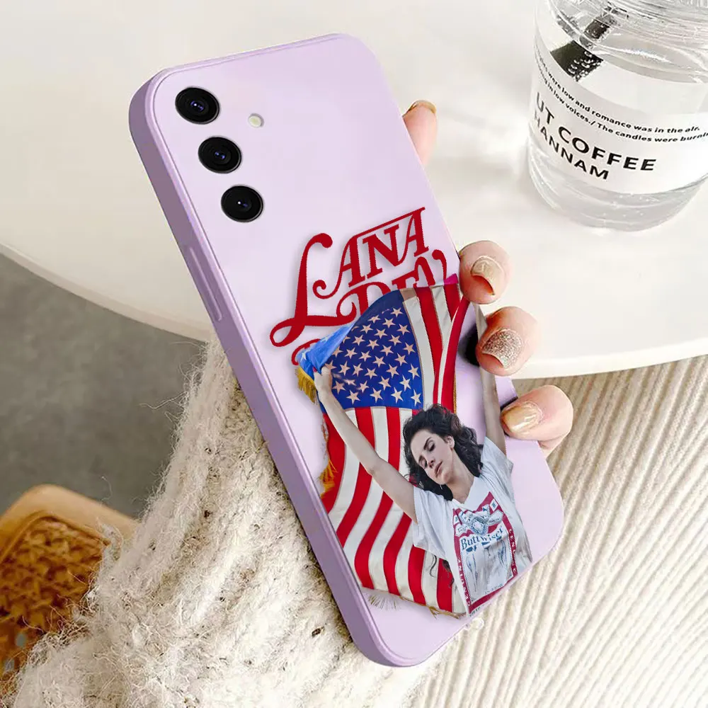 Pop Singer L-Lana Del Rey Cover Phone Case For Samsung Galaxy S24 S23 S22 S21 S20 FE S10 LITE PLUS ULTRA 5G Silicone Case Funda