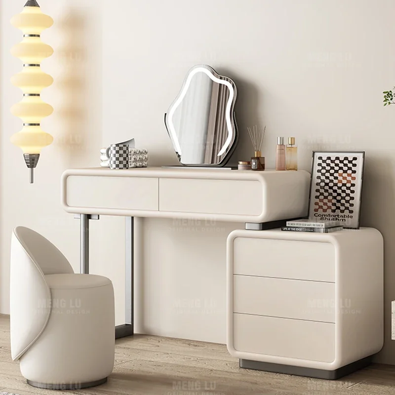 French Solid Wood Dressing Table Luxury Bedroom Drawer European Dressing Table Girls Storage Penteadeira Para Quarto Furniture