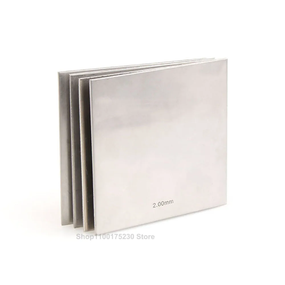 Thick 0.01mm-1mm 301 Stainless Steel Square Sheet Plate 100x100mm Flat Brushed Metal Polished Plate Customized Size