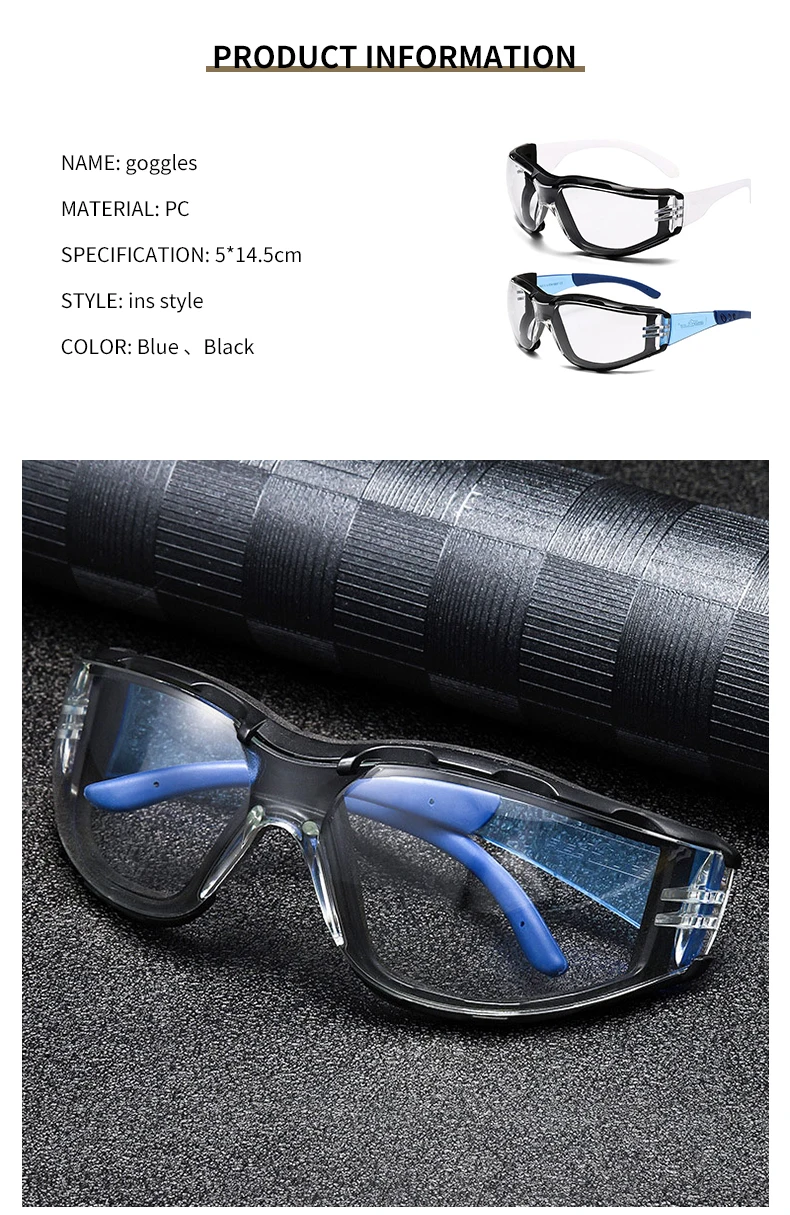Schutzbrille, Brille, Sport, Augenschutz, weiche Schaumstoffdichtung, Schutzbrille für Schießen, Holzbearbeitung, Labor, Industrie, Outdoor-Sportarten – Detail 7