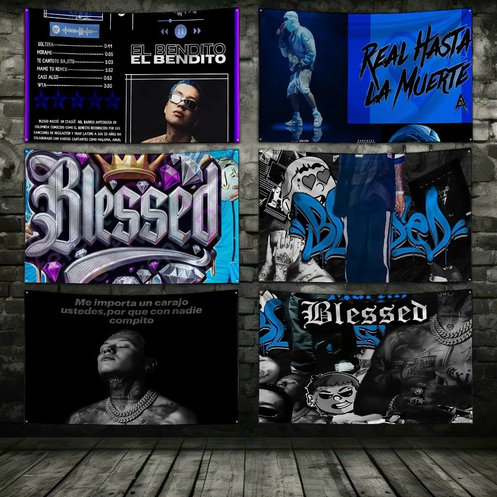 Rapper B-Blessd Flag 3X5 Ft Personalized Flags Design Your Image Funny Tapestry Poster Dorm Room, Living Room, Bedroom