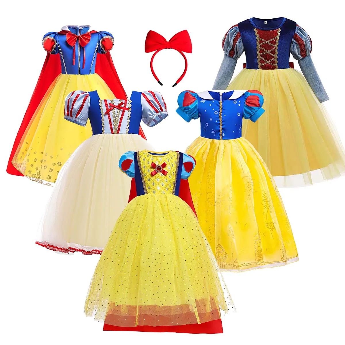 Halloween Christmas Party Cosplay Princess Dresses for Girls 3-10Year