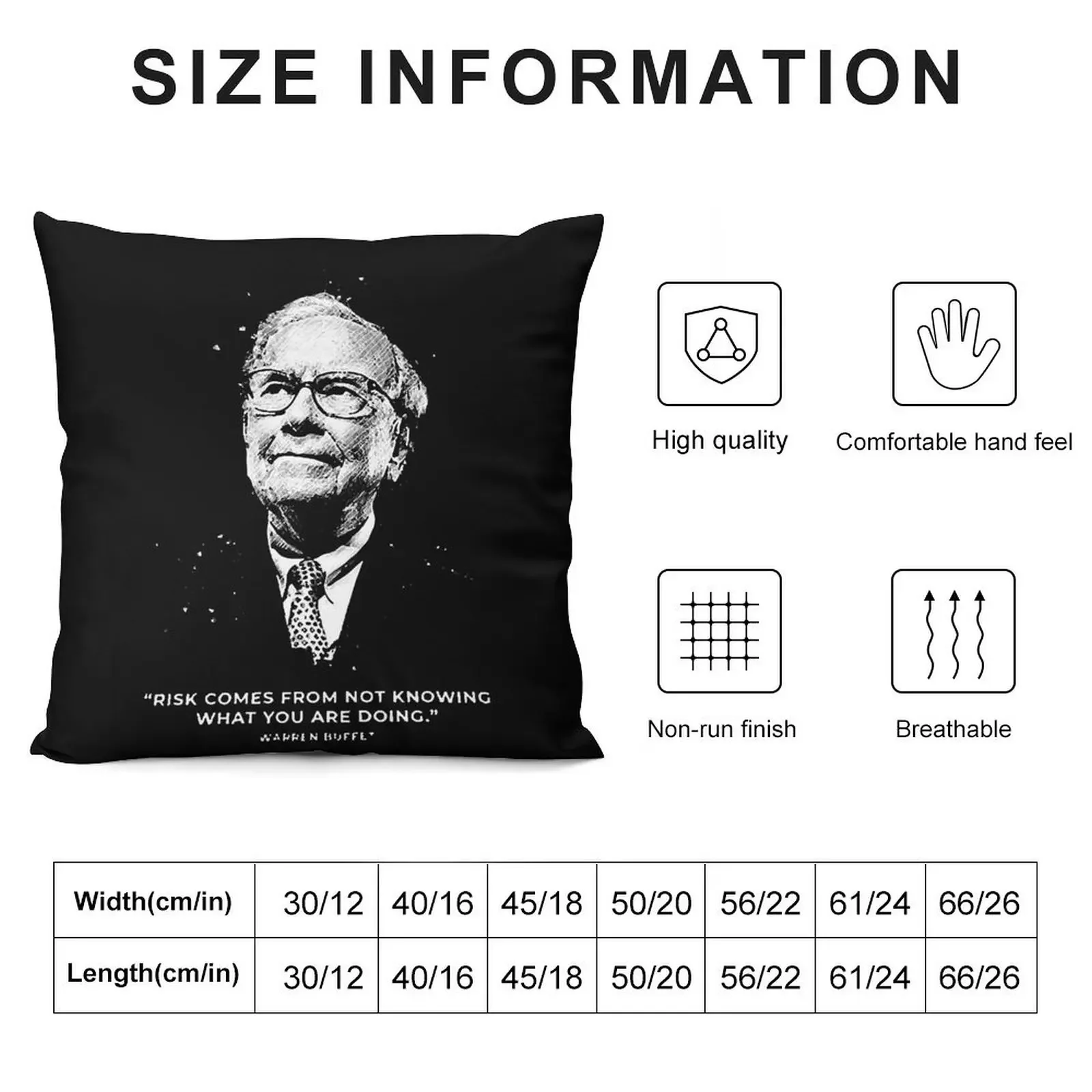 Warren Buffett Throw Pillow Luxury Cushion Cover Luxury Pillow Case pillow