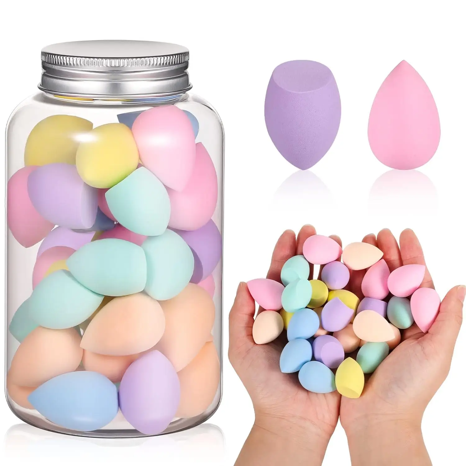 40Pcs Mini Makeup Sponges, Multi-Colored Beauty Blenders for Foundation, Powder & Liquid - Super Soft & Professional