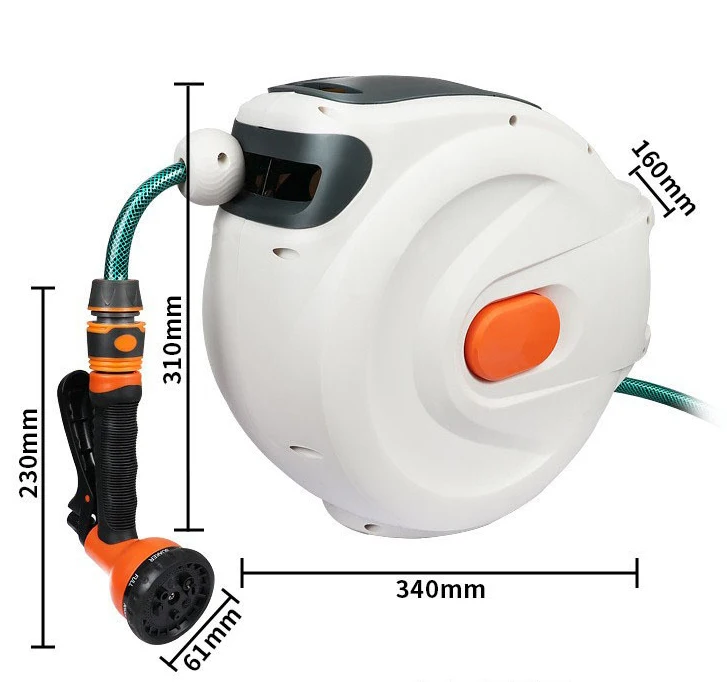 

High Pressure Retractable Automatic Fire Irrigation System Fuel Cabinet Wall Mounted Plastic Rubber Garden Hose Reels