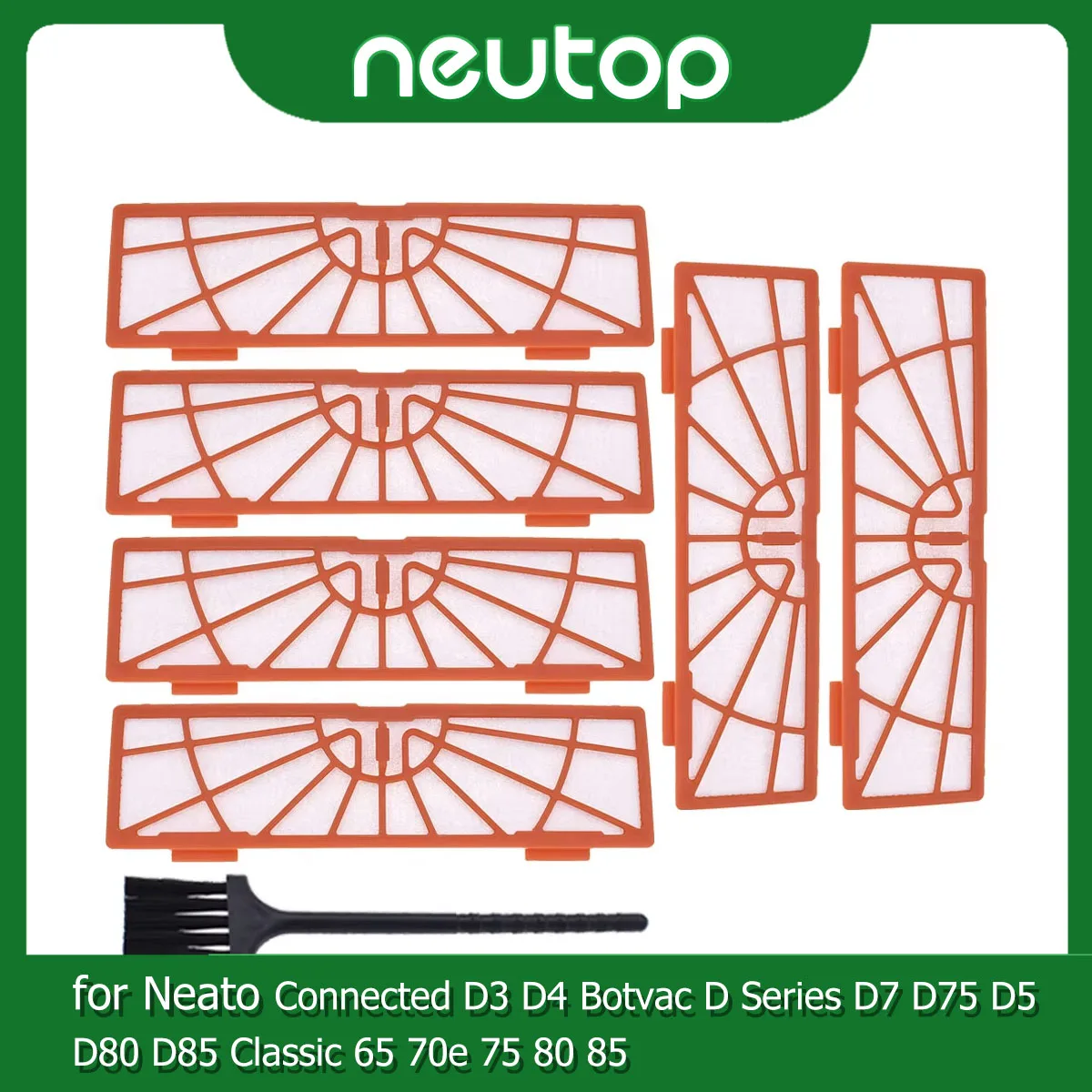กรองผ้าฝ้ายใช้งานร่วมกับ Neato Connected D3 D4 Botvac D Series D7 D75 D5 D80 D85คลาสสิก65 70e 75 80ชิ้นส่วนเครื่องดูดฝุ่น