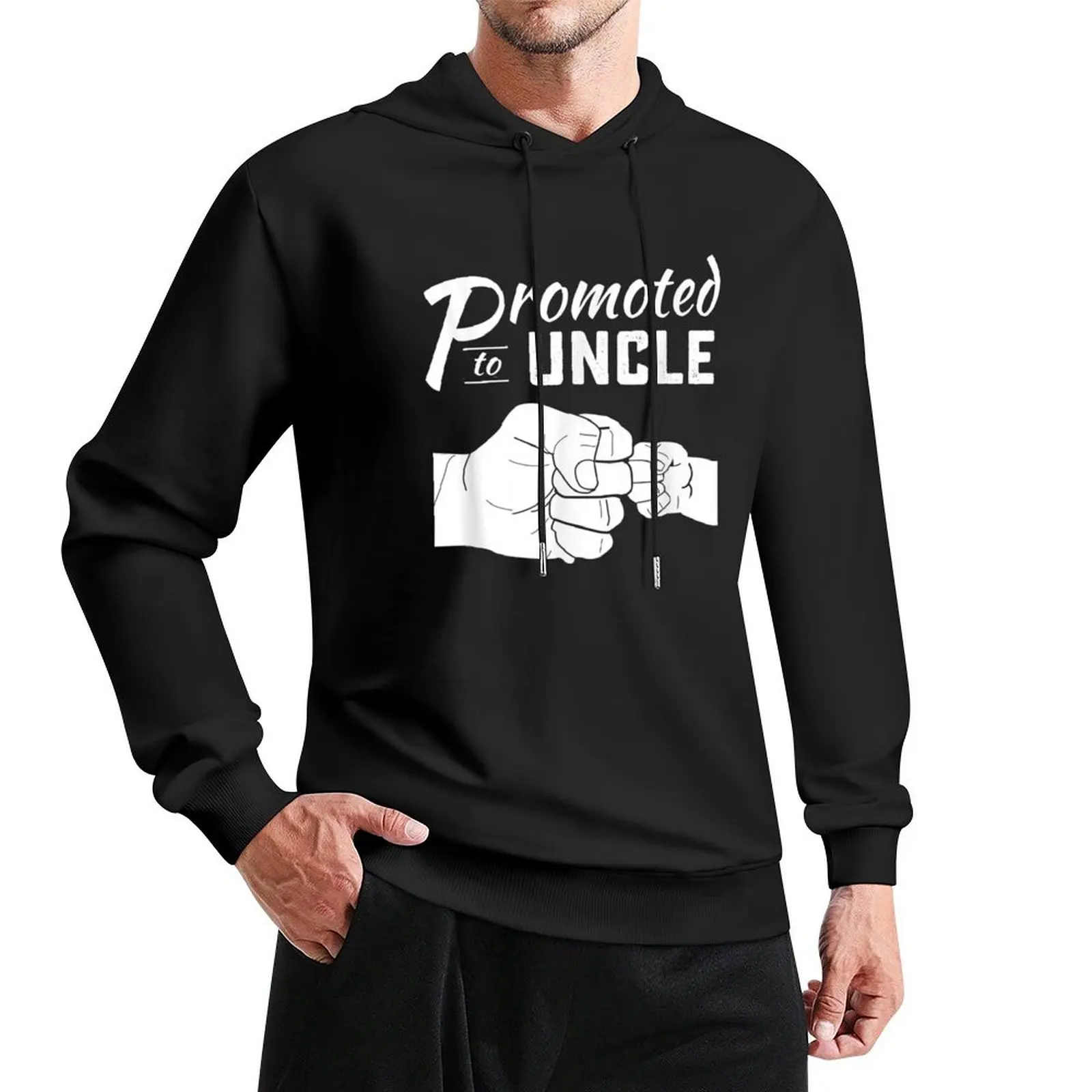 Mens Promoted To Uncle Baby Announcement 2018 Pullover Hoodie autumn clothes men wear tracksuit men