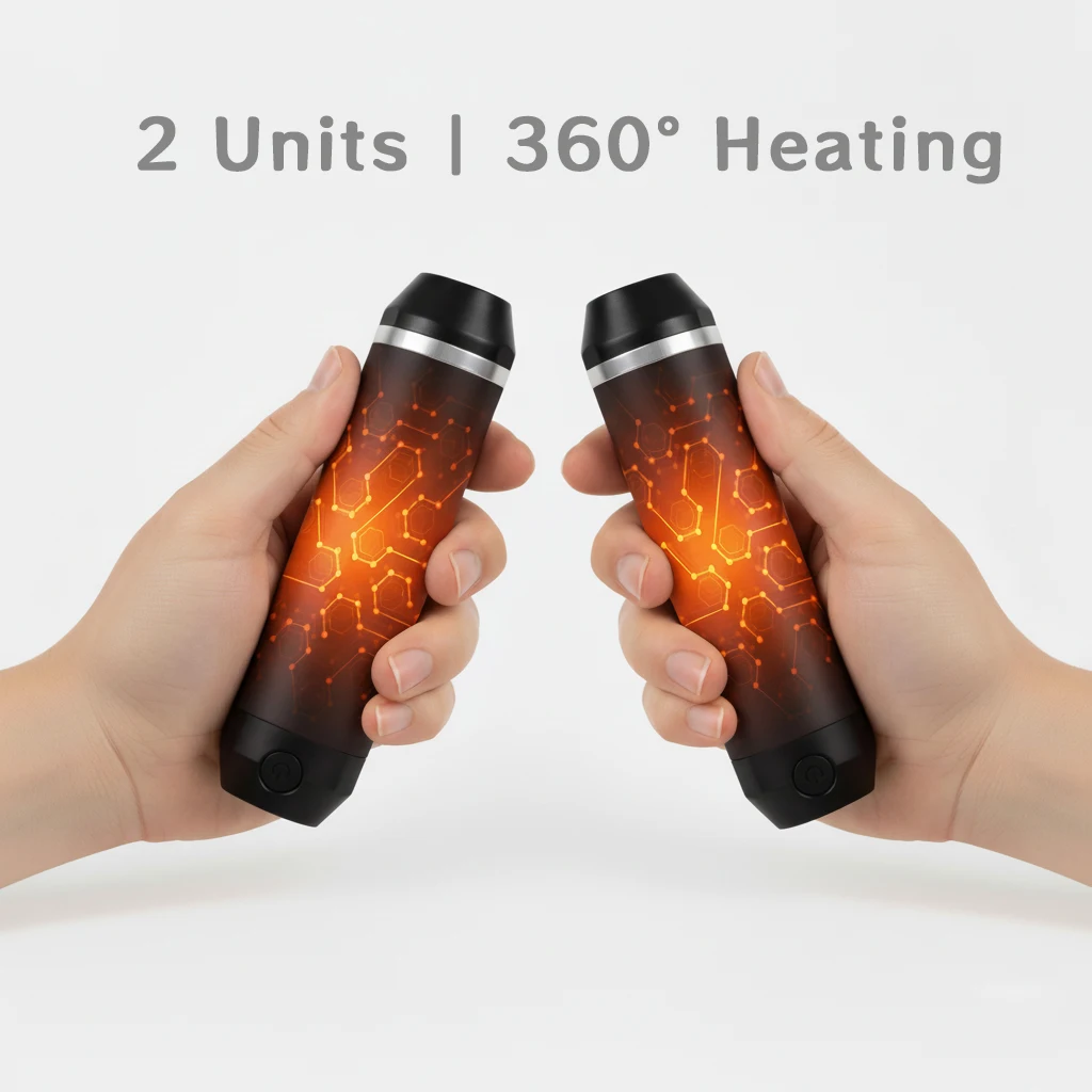 

Hand Warmers Rechargeable - 2 Pack Electric Hand Warmers 10000mAh, 8 Hrs Warmth Dual-Sided Heating , Reusable Hand Warmers