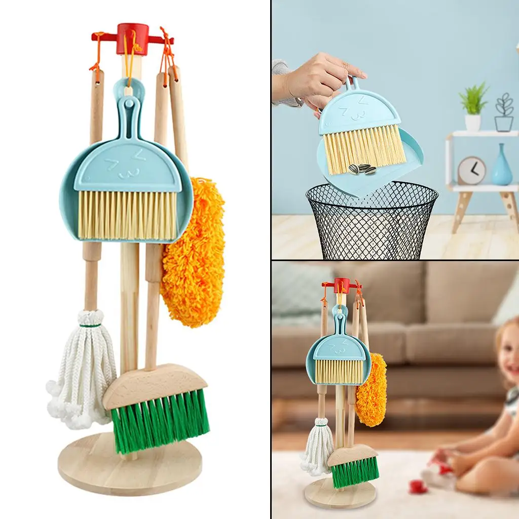 

Pretend Play Toy Cleaning Set Broom for Toddlers girls and boys