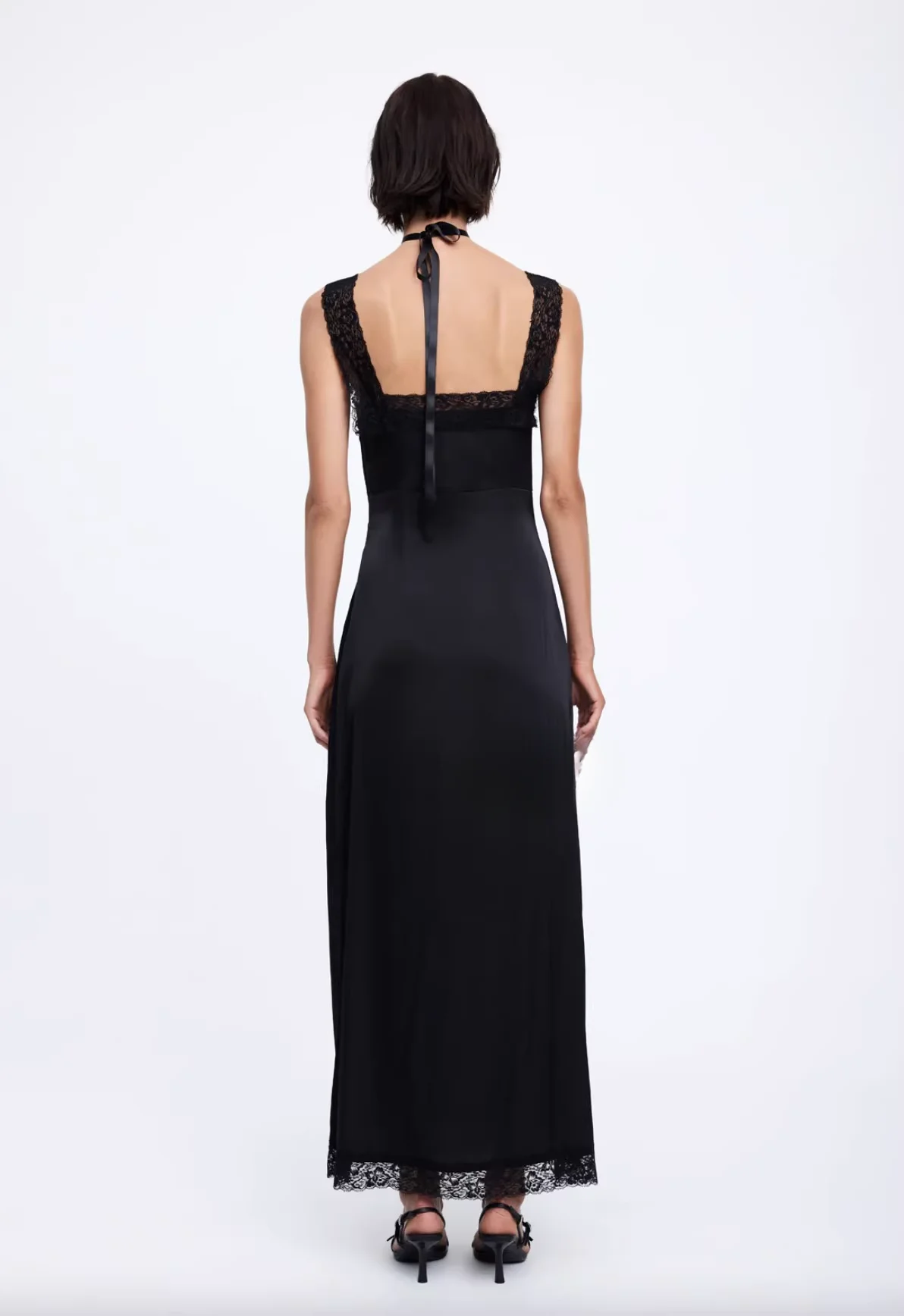 Lioness Fashion Lace Wide-Belted Waist-Cinching Flattering Strapless Halter Neckline Dress