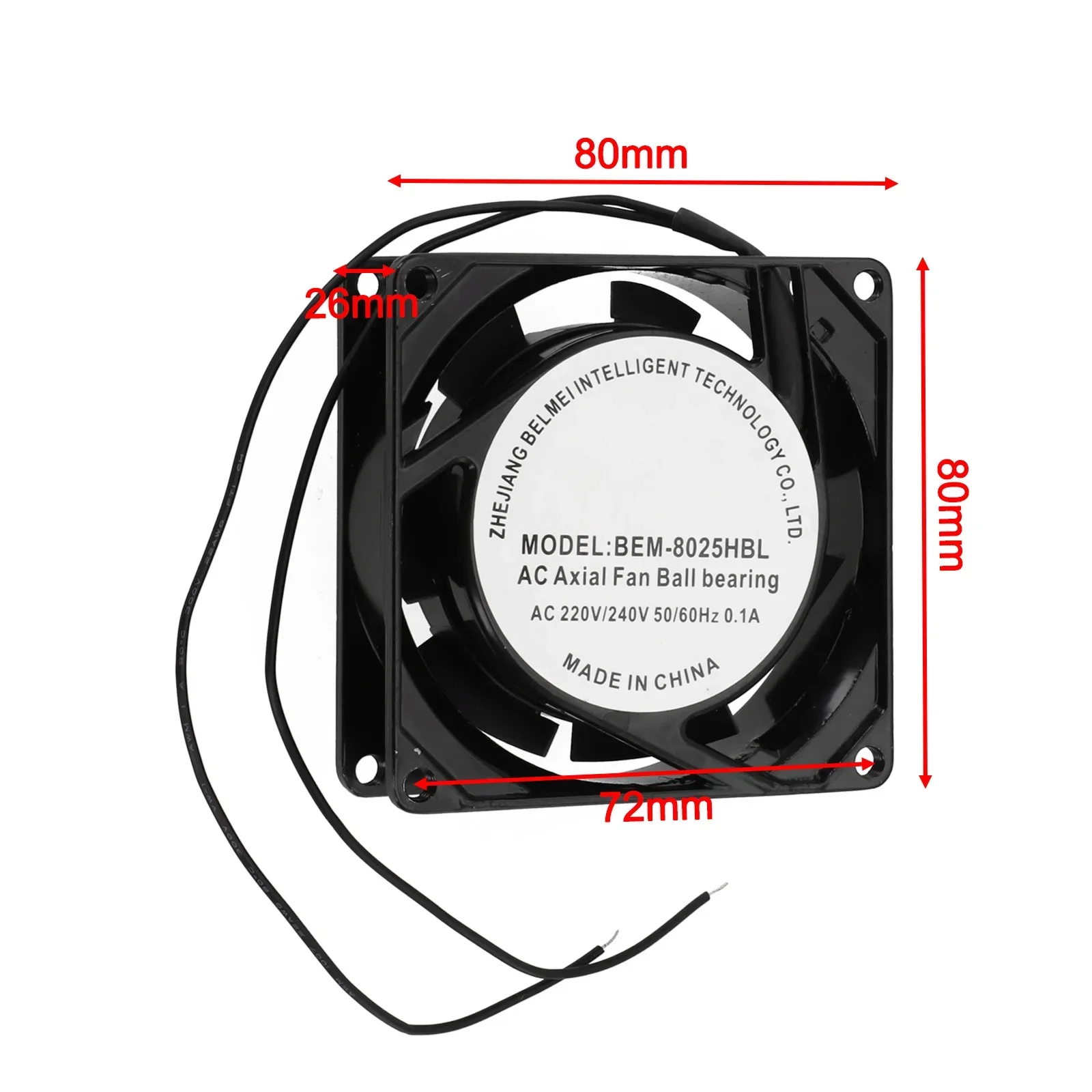 1PCS Ventilator Exhaust Fans 80MM -150MM Cooling Fan Brushless Motor Chassis Fan Mute Fan 2PIN Grill Air Coolers