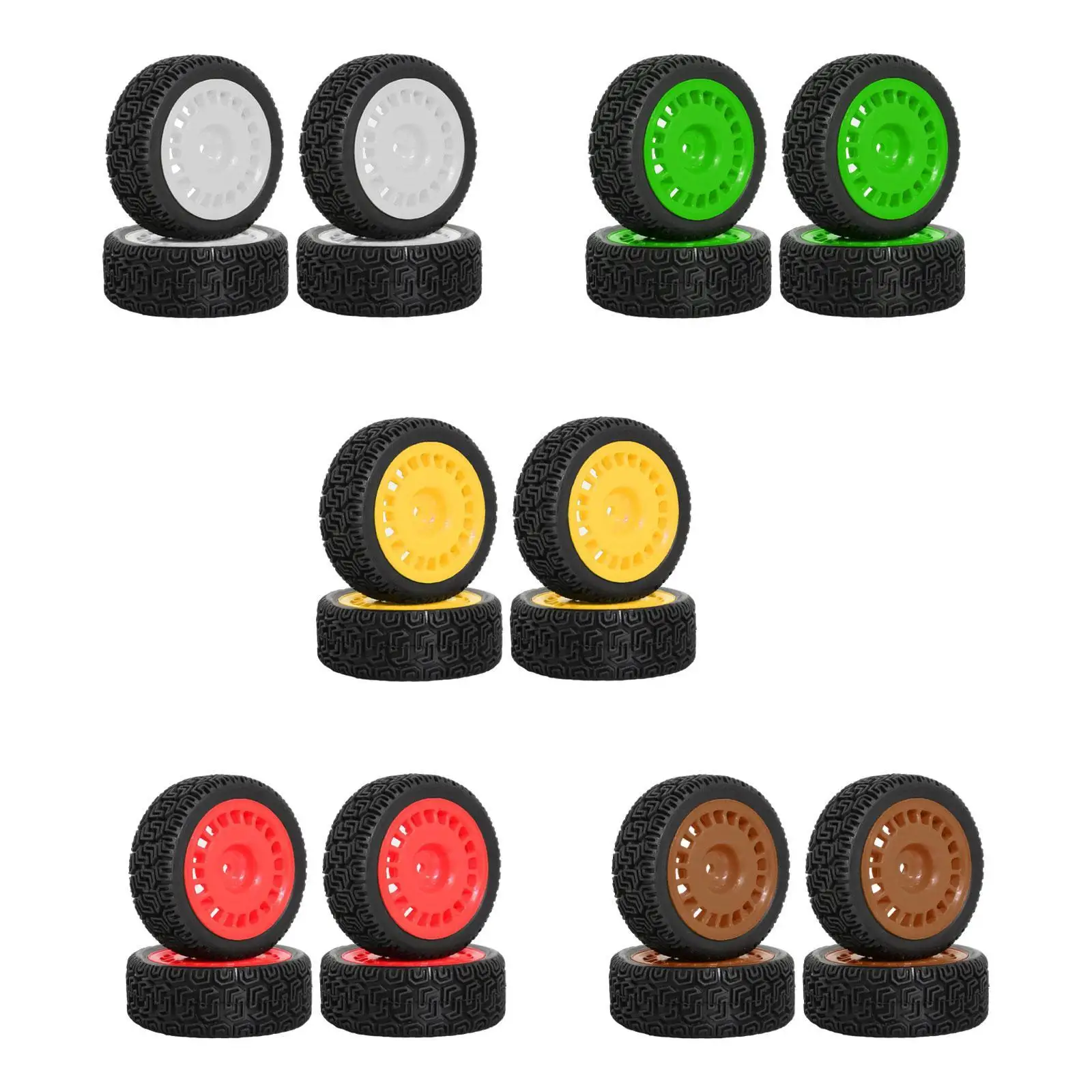 

4x 1:10 RC Car Wheel Tires, TT01 Upgrade Parts RC Accessory,Sturdy, Easy to Install Replacement, RC Parts Accessory DIY,