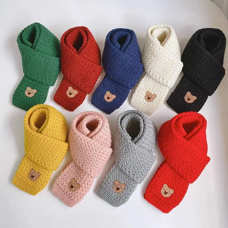 Kids Scarf Boys Girls Baby Winter Warm Scarf Women Knit Shawl Scarf Children Neck Collar Keep Warm Accessories Cheap Parent