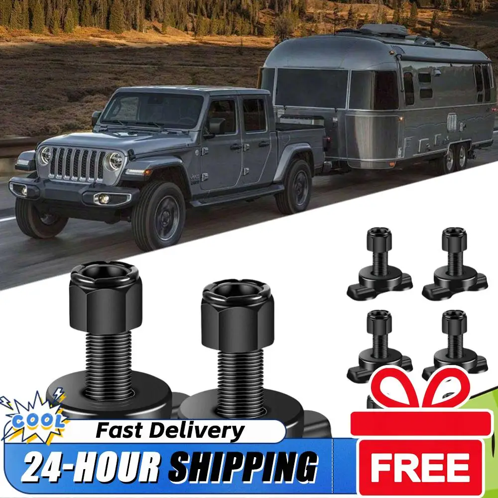 

Комплект из 8 стальных крюков-анкеров с резьбовым штоком и двойным ушком, выдерживающих нагрузку до 6000 фунтов, для L-образных направляющих, крепления грузов и тросов на кузове грузовика, пикапа, автодома, квадроцикла