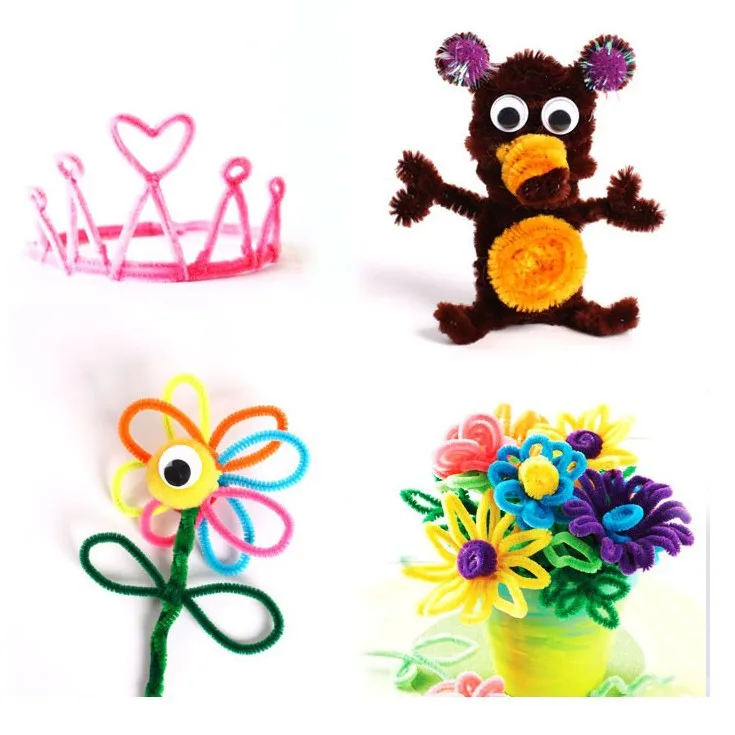 Colorful Pipe Cleaner Craft Kit with Storage Box,  Kids DIY Handmade Educational Toy Gift for Kindergarten Boys Girls
