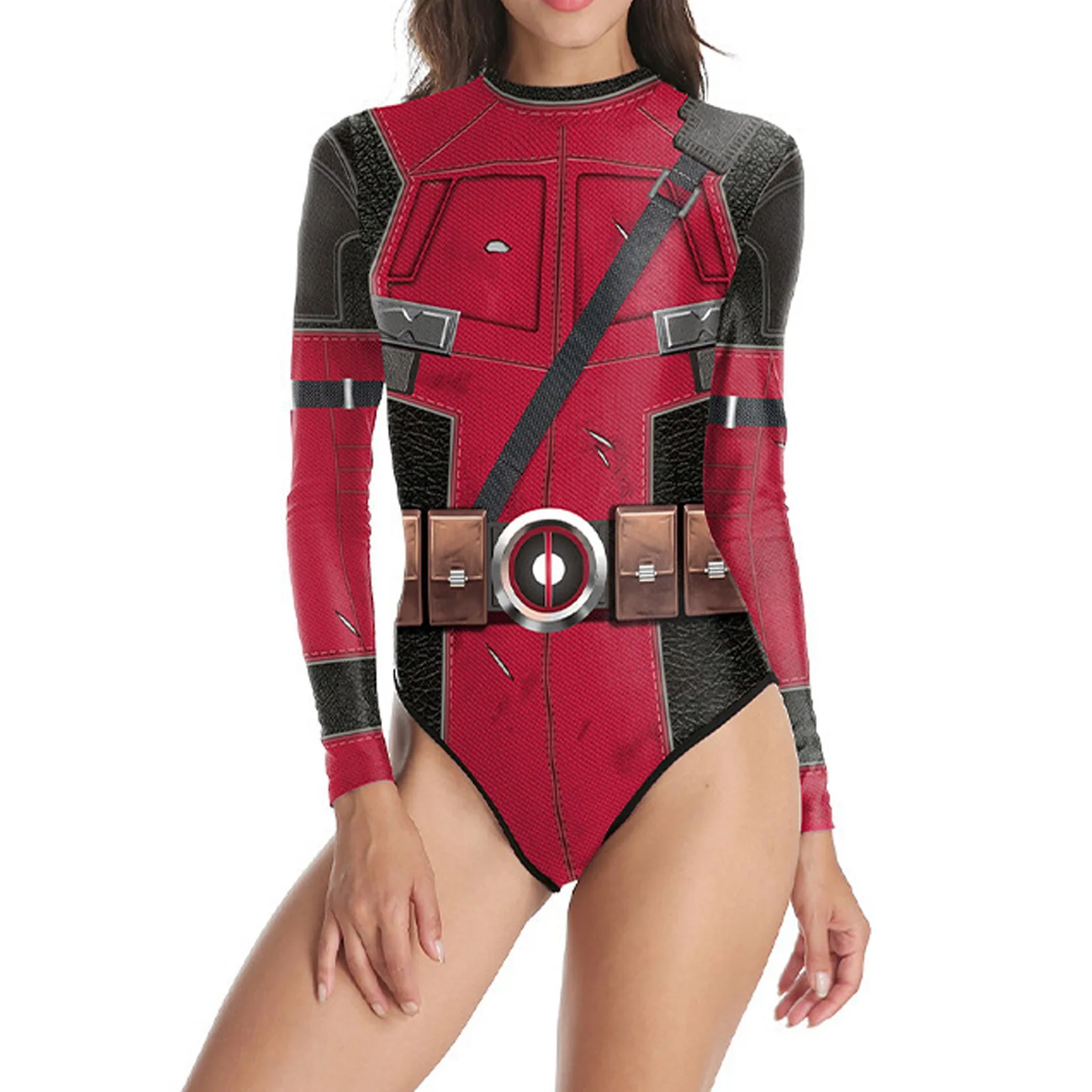 Women's Long Sleeve Role-Playing Bodysuit Costume Perfect For Cosplay Parties And Dress Events Comfortable Fit