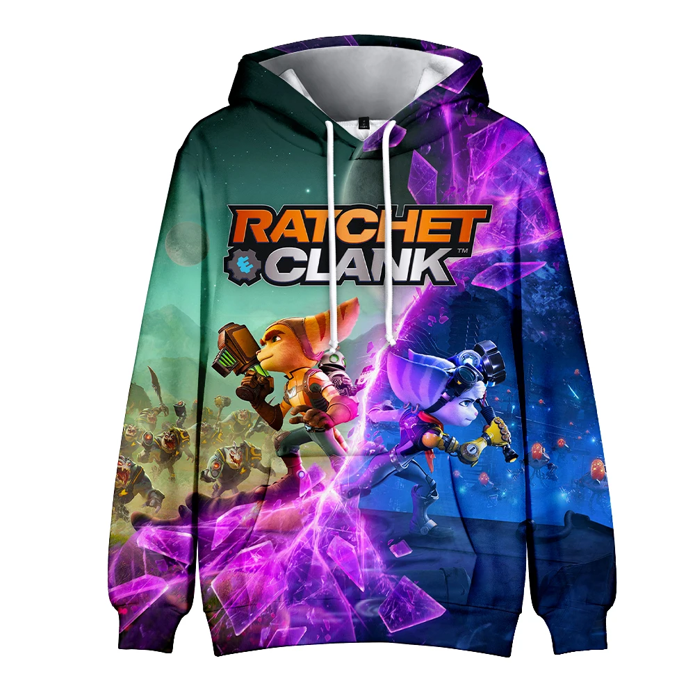 

Ratchet & Clank: Rift Apart Hoodies 2023 Game Merch Print Unisex Fashion Funny Casual Sweatshirts