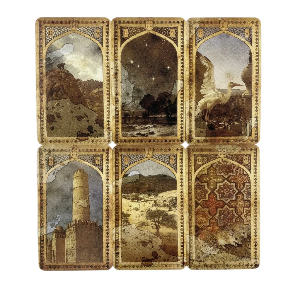 Stare arabskie karty tarota Lenormand Wysokiej jakości talia tarota