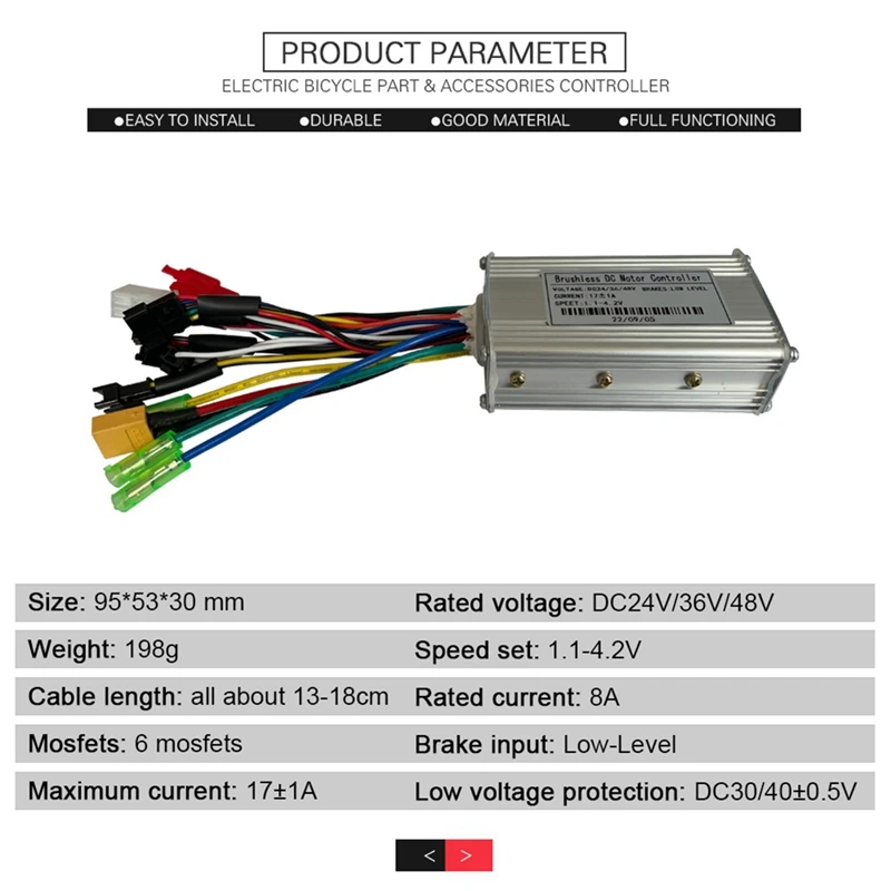 24V 36V 48V 250W 350W Three-Mode 6 Tubes Brushless 17A Controller Throttle Brake Kit With LED SW900 Display E-Bike Parts