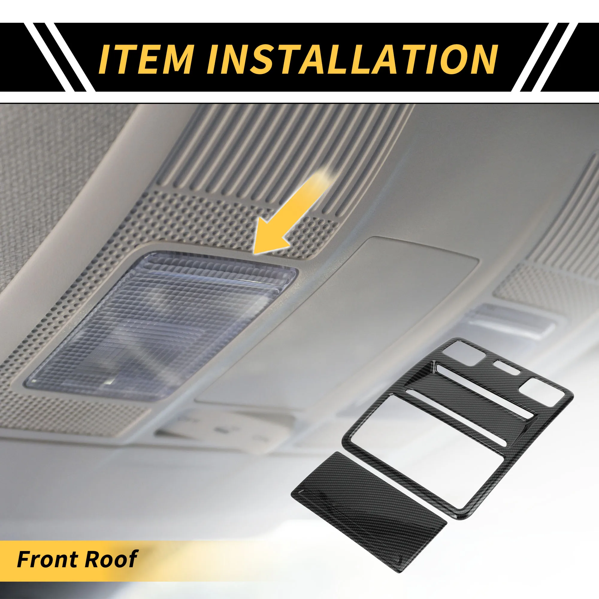 

UXCELL Carbon Fiber Pattern Front Roof Reading Light Cover Set for Ford Maverick 22-24