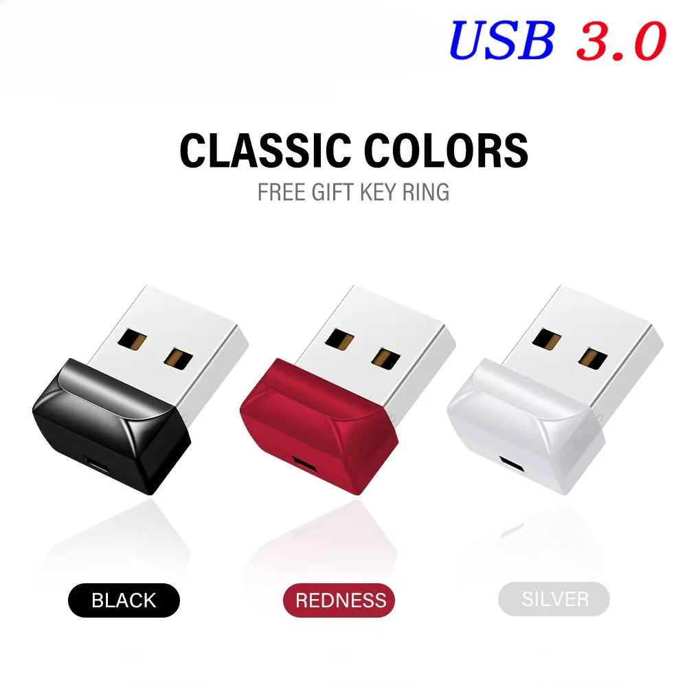 

Ultra mini Black High-speed USB 3.0 USB Flash drive 128GB Office and Business Memory stick 64GB 4GB Red Pen Drive Free Lanyard
