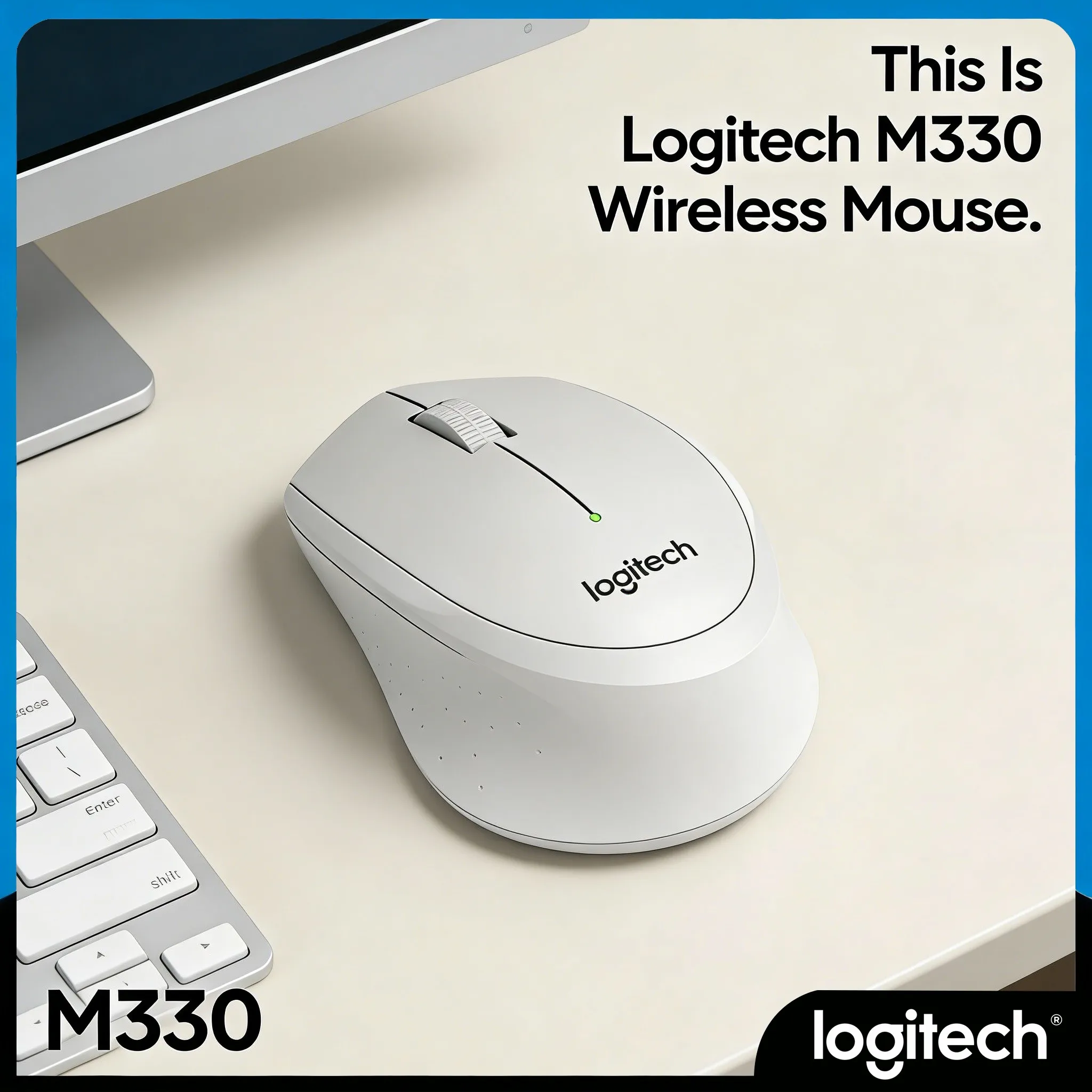 

Logitech M330 2.4G Wireless Mouse Micro Receiver Stable Connection Silent Click