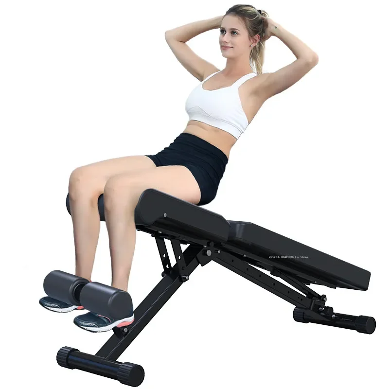ALL-IN-ONE Dumbbell Bench & Supine Board, Adjustable Fitness Abdominal Board, Fold Compact Utility Weight Bench Sit-Up Exerciser