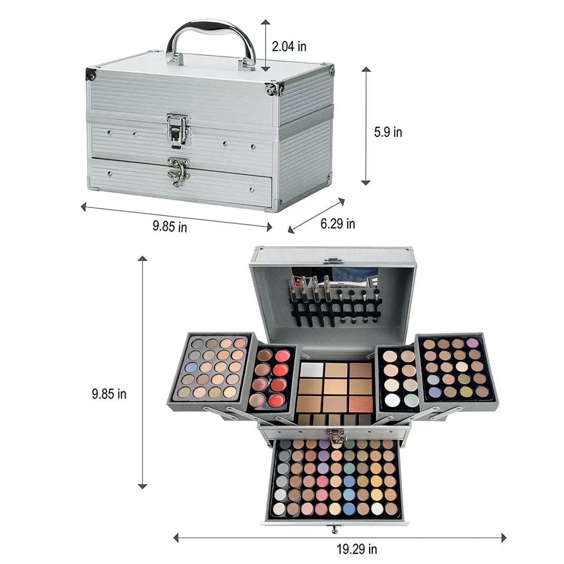 Coffret de maquillage multifonctionnel pour fard à barrage, fard à joues congelé, vernis à ongles, crayon pour les yeux, cosmétiques BLONovice