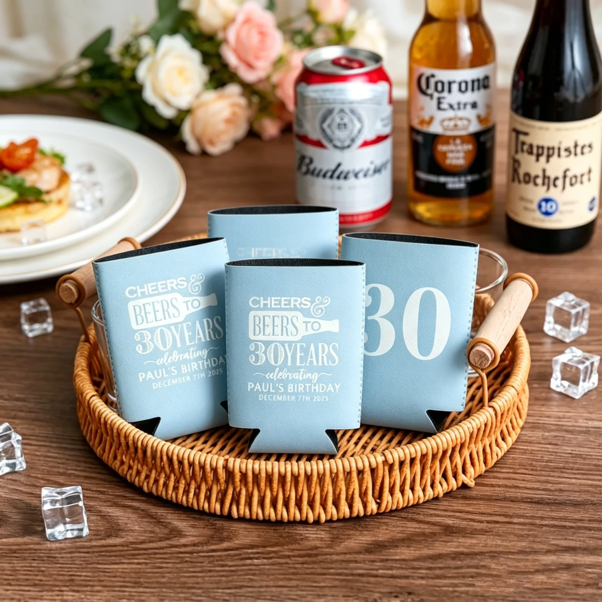 Personalized Birthday Can cooler designs | beer hugger | Stubby Cooler |18th 21st 50th 40th 30th 60th 70th Birthday party favors