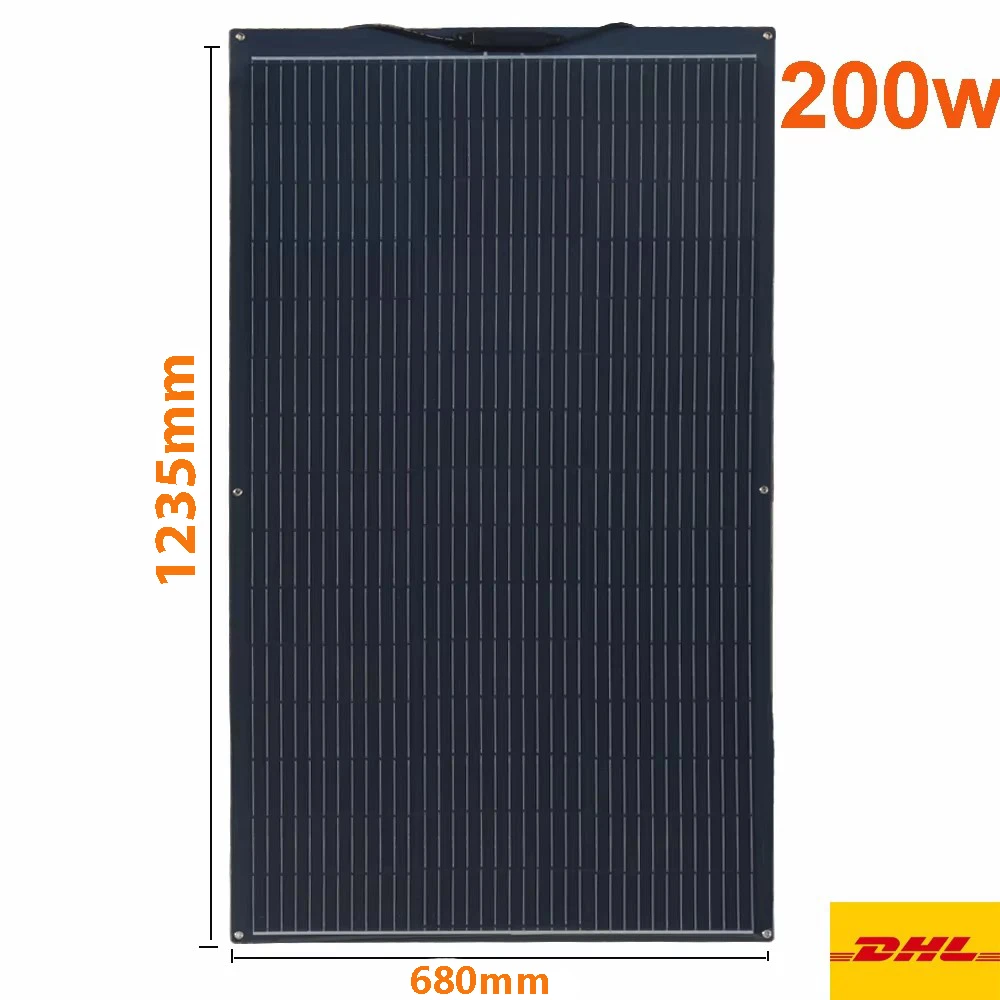 400 واط 200 واط 100 واط 12 فولت لوحة طاقة شمسية مرنة الضوئية لوحة 12 فولت شاحن بطارية العربة RV قارب شرفة المنزل السفر مقاوم للماء