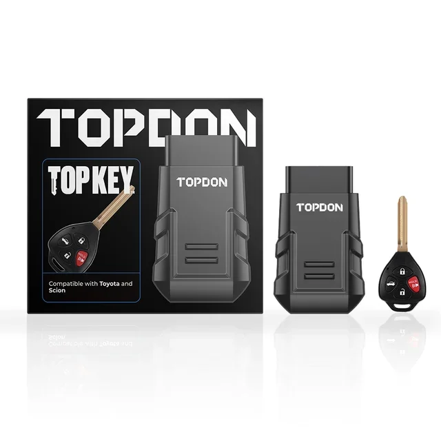 Topdon Key Programmer Tool Extra Car Lost Key Matching OBD2/EOBD Functions Wireless For DIYer/Locksmiths(/FCA) TOPKEY