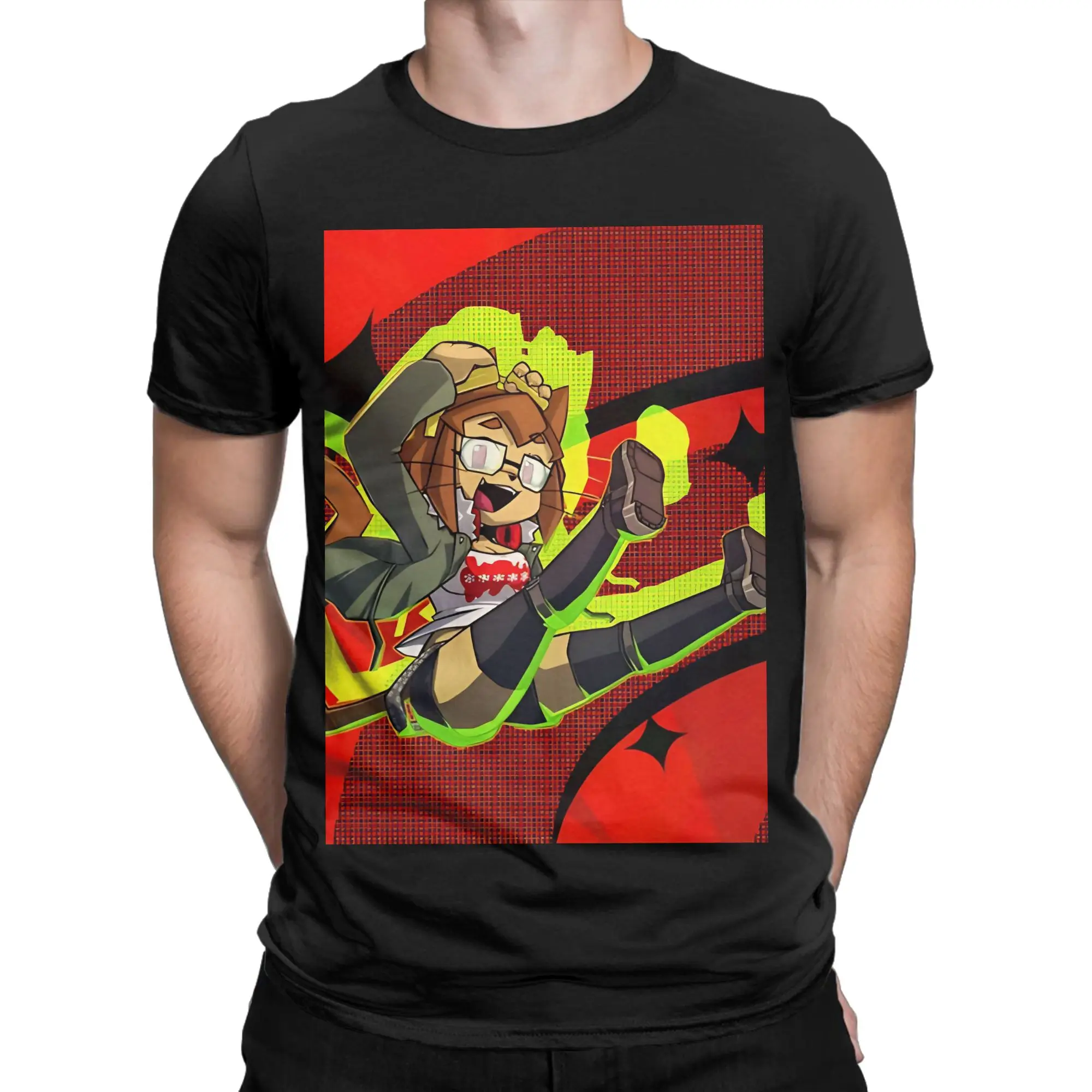 Kit Futaba Bodega Sakura red Novelty 100% Cotton T-Shirt Gameoverse Tees Tops For Men
