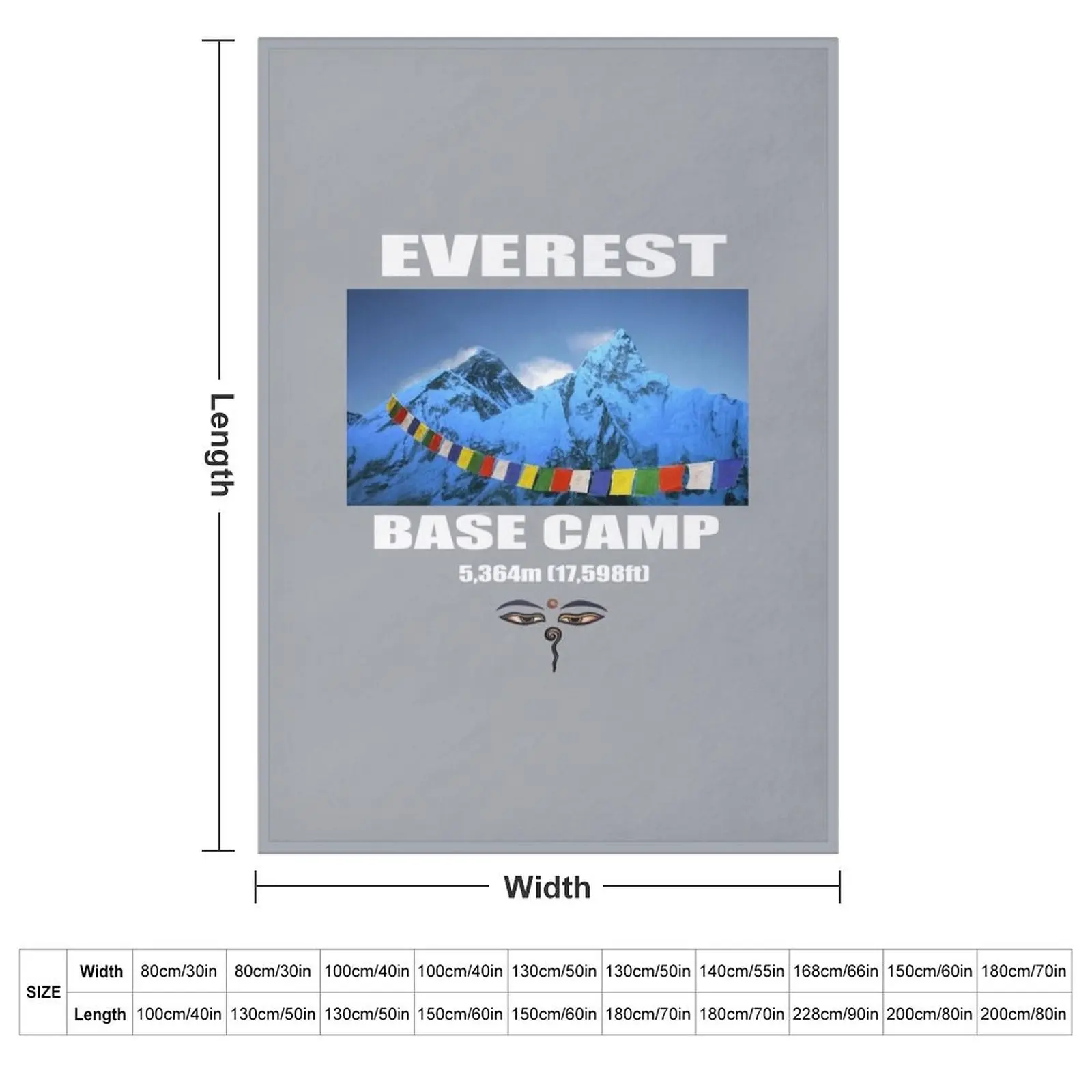 Everest Base Camp Throw Blanket Blankets For Bed Camping Personalized Gift decorative Blankets