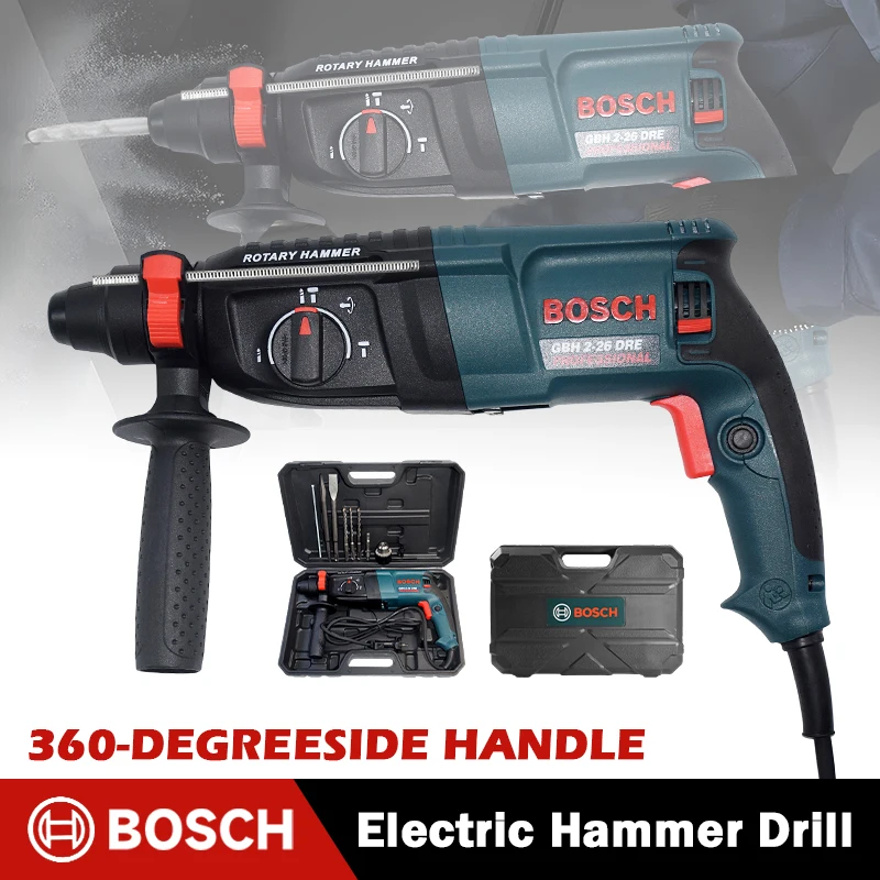 مطرقة دوارة احترافية BOSCH GBH2-26 في صندوق SDS - بالإضافة إلى أداء عالي