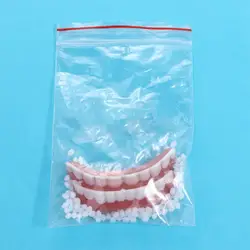 Dientes postizos desmontables con relleno, carillas inferiores superiores de silicona cómodas para adultos, blanqueamiento de sonrisa