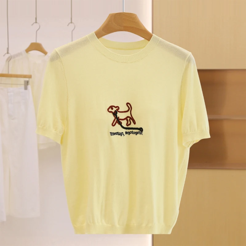 Lockerer Cartoon-Buchstabe ort Sve Sweater Design Sensation für den jüngeren Look Damen-Strickoberteil Crew Ne