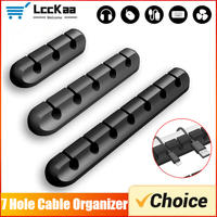 LccKaa Silicone USB Cable Organizer Cable Winder Desktop Tidy Management Clips Cable Holder for Mouse Headphone Wire Organizer