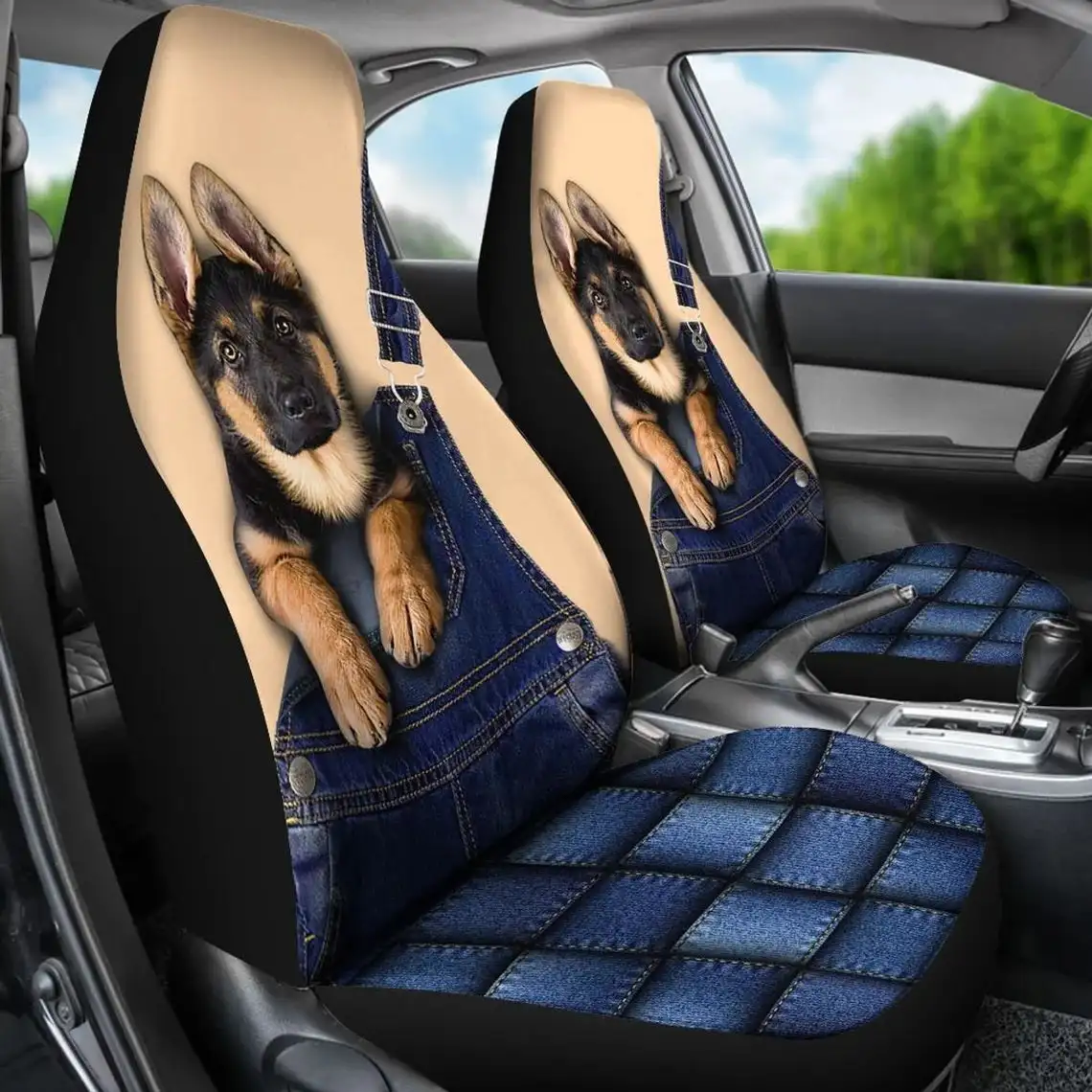 German Shepherd Car Seat Cover Amazing 2091706,Pack of 2 Universal Front Seat Protective Cover