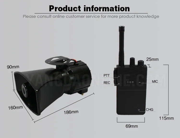 22025 新型ワイヤレスドローンメガホン音声アンプスピーカー（検査・救助用）