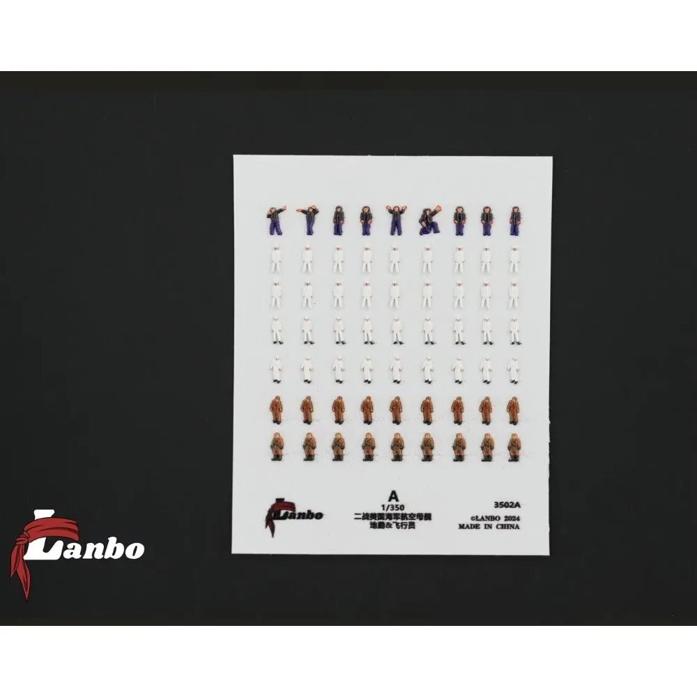 

Lanbo Models 3502A 1/350 WWII US Aircraft Carrier Ground Crew&Pilots 3D Printed For Model Building Kit